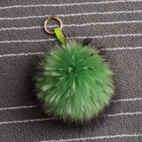 Real Raccoon Fur Pompom Keychain Mixed Colors Big Size Ball Bag Accessories