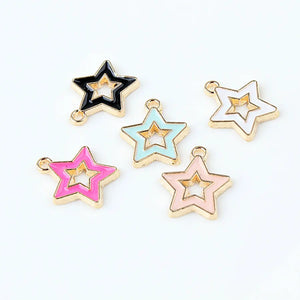10pcs Coco Tree Enamel Charms for Jewelry Making
