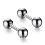 Round Ball Earring Studs Women Jewelry Girl Men