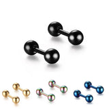 Round Ball Earring Studs Women Jewelry Girl Men