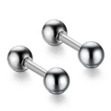Round Ball Earrings Studs Women Jewelry Men