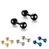 Round Ball Earrings Studs Women Jewelry Men