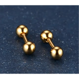 Round Ball Earrings Studs Women Jewelry Men