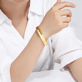 MSX Punk Plating Cuff Bracelet Stainless Steel Bangles