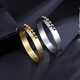 MSX Punk Plating Cuff Bracelet Stainless Steel Bangles