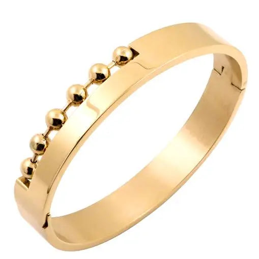 MSX Punk Plating Cuff Bracelet Stainless Steel Bangles