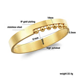 MSX Punk Plating Cuff Bracelet Stainless Steel Bangles