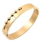 MSX Punk Plating Cuff Bracelet Stainless Steel Bangles