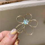 Crystal Hollow Flowers Hairpin Hair Clip Hair Accessory