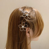 Crystal Hollow Flowers Hairpin Hair Clip Hair Accessory
