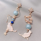 Hot Starlight Asymmetric Cat Earrings