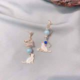 Hot Starlight Asymmetric Cat Earrings