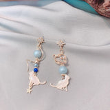 Hot Starlight Asymmetric Cat Earrings