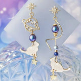 Hot Starlight Asymmetric Cat Earrings