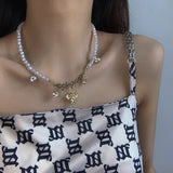 Metal Letters Angel Crystal Pendant Necklace for Women