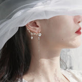 Pearl Tassel Drop Earrings for Women, Sweet Jewelry