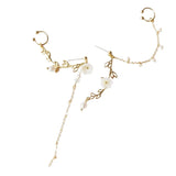 Pearl Tassel Drop Earrings for Women, Sweet Jewelry