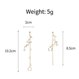 Pearl Tassel Drop Earrings for Women, Sweet Jewelry