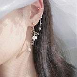 Pearl Tassel Drop Earrings for Women, Sweet Jewelry
