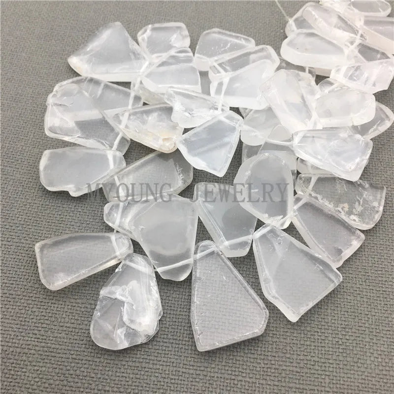 Clear Rock Crystal Titanium Quartz Stone Beads