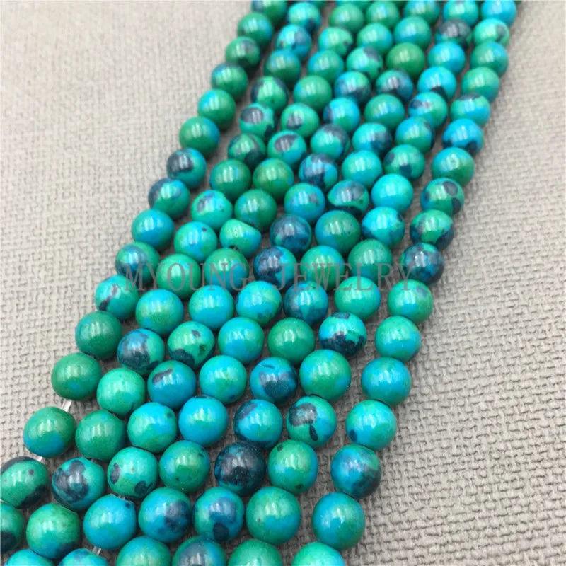 Smooth Turquoise & Howlite Stone Beads for Jewelry Making