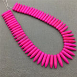 Howlite Spike Beads - 1 STRAND