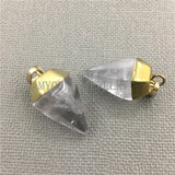 Nature Point Pendant with Bail for DIY Jewelry Making