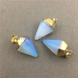 Nature Point Pendant with Bail for DIY Jewelry Making