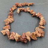 Orange Titanium Druzy Crystal Beads, Nugget Geode Quartz Beads