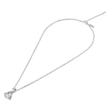 MYBEBOA 925 Silver Triangula CZ Necklace for Women