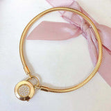 925 Silver Heart T-Bar Cuff Bracelet Women Fashion Jewelry