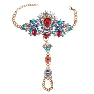 Women's Crystal Boho Anklet Bracelet Leg Chain Summer Beach Jewelry