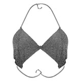 Sexy Beach Bikini Sequins Chest Chain Halter Rhinestones Summer Women Bra Chain