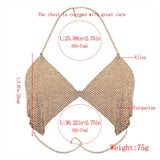 Sexy Beach Bikini Sequins Chest Chain Halter Rhinestones Summer Women Bra Chain