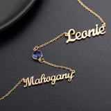 925 Silver Name Necklace Personalized Choker Pendant Birthstone