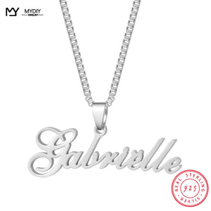 925 Silver Personalized Name Necklace, Gift Pendant Jewelry