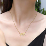 Arabic Birth Year Necklace 925 Sterling Silver Nameplated Date Number Pendant