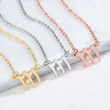 Arabic Birth Year Necklace 925 Sterling Silver Nameplated Date Number Pendant