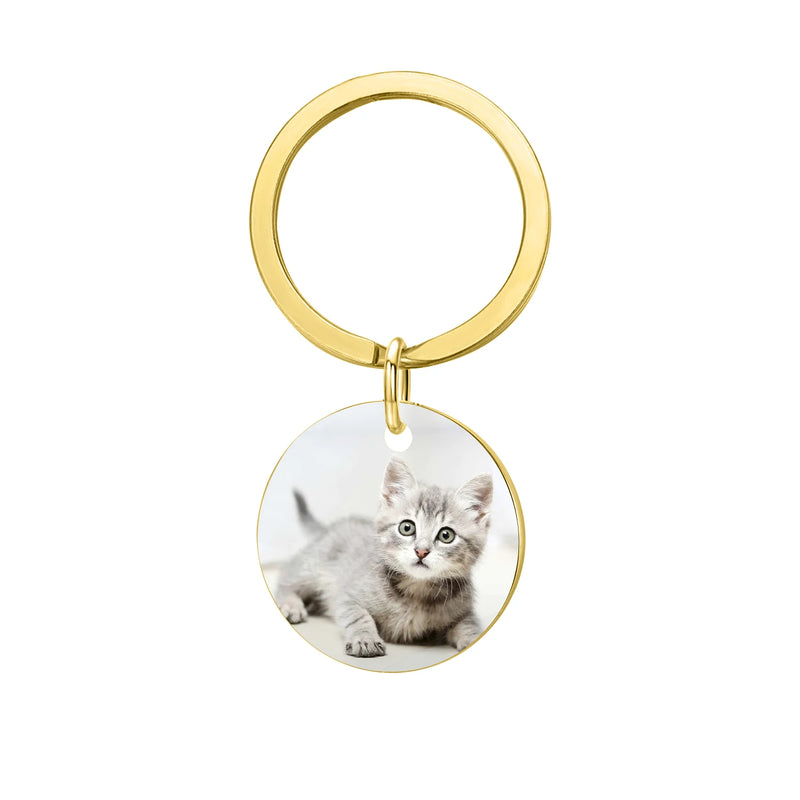 Personalized Pet Picture Keychain - Memorial Gift for Pet Lover