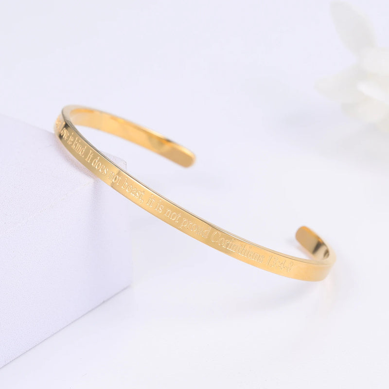Personalized Name Bracelet Stainless Steel Jewelry for Women Men