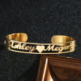 Personalized Letter Name Bracelet Stainless Steel Mother's Jewelry