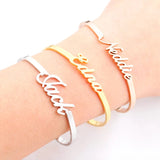 Personalized Letter Name Bracelet Stainless Steel Mother's Jewelry