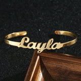 Personalized Letter Name Bracelet Stainless Steel Mother's Jewelry