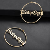 Big Hoops Silver Earrings High Stainless Steel Women Earrings