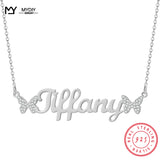 S925 Sterling Silver Butterfly Pendant Necklace with Zircon for Summer
