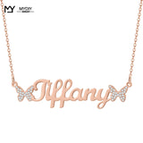 S925 Sterling Silver Butterfly Pendant Necklace with Zircon for Summer