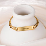 Stainless Steel Bar Bracelet Slider Box Chain Mother Gift