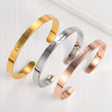 Personalized Stainless Steel Name Bangle Cuff Bracelet