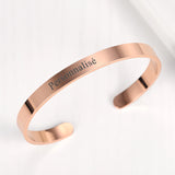 Personalized Stainless Steel Name Bangle Cuff Bracelet