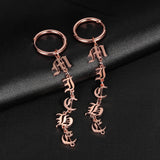 Custom Name Earrings Stainless Steel Personalized Gothic Font Christmas Gift